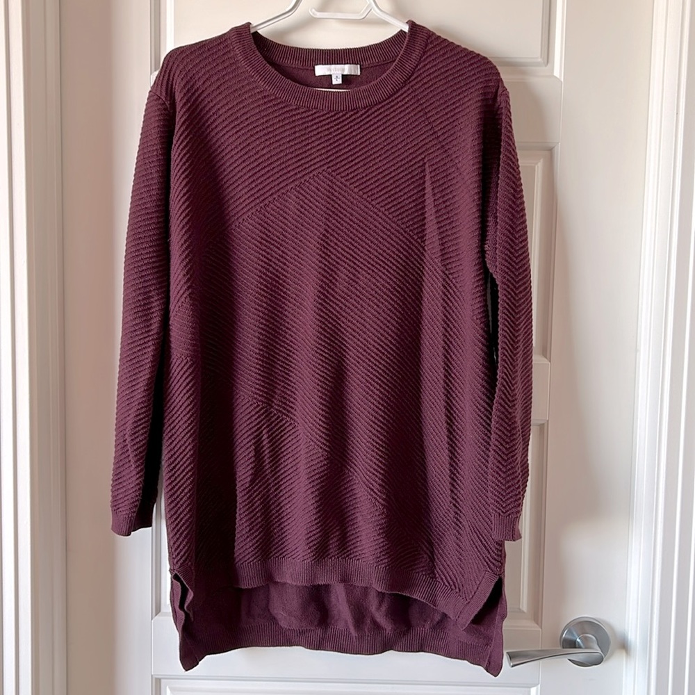 Max Cocos burgundy tunic sweater